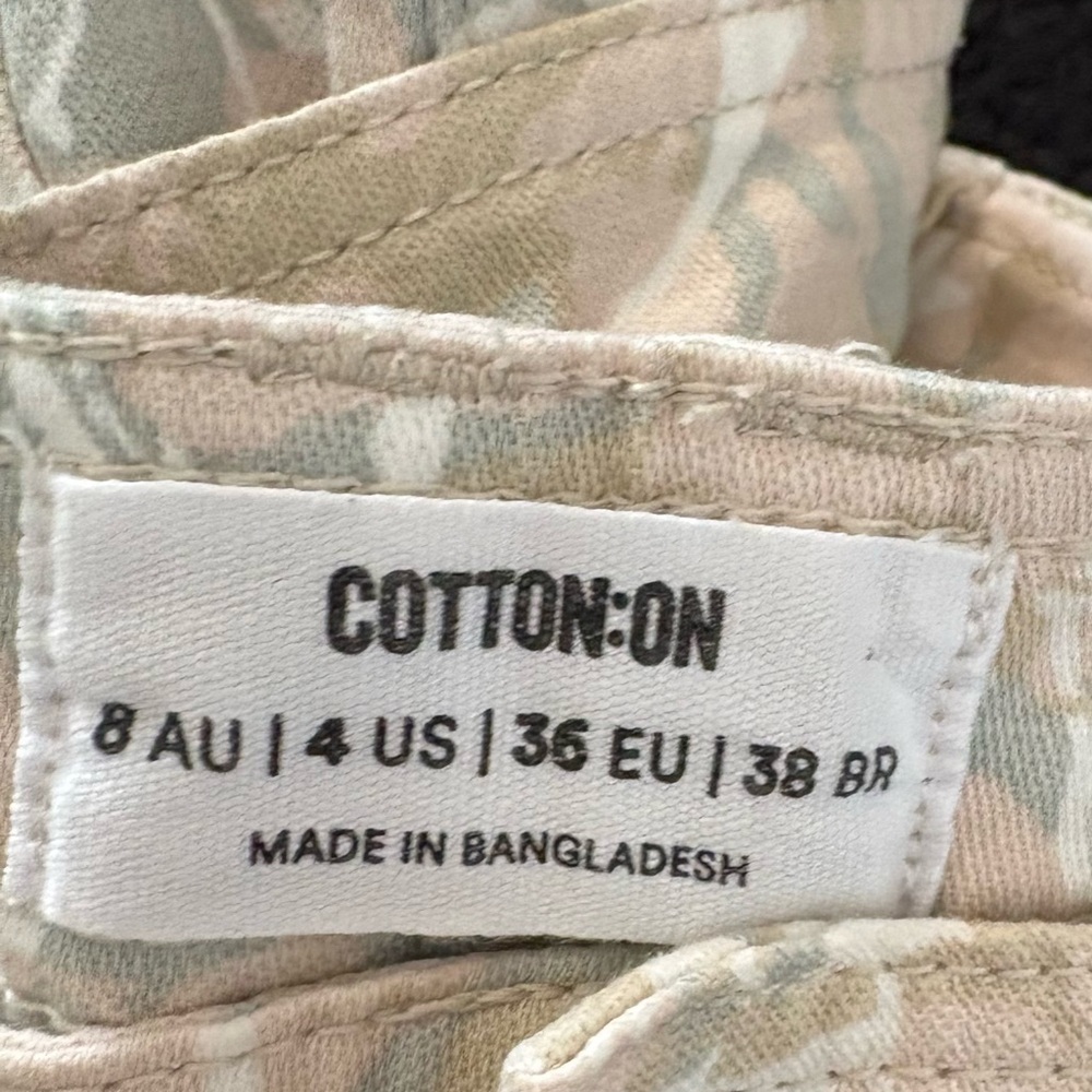 Cotton On Beige Wide Leg Cargo Pants - Picture 2 of 9